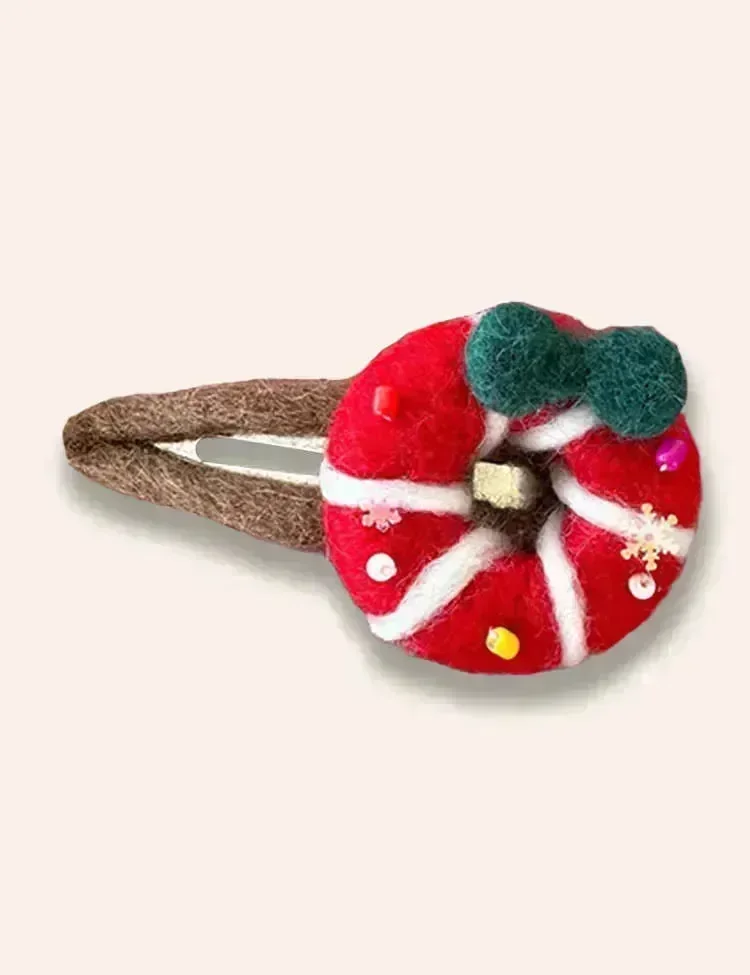 1PCS Christmas Fluffy Hairclip - Image 3