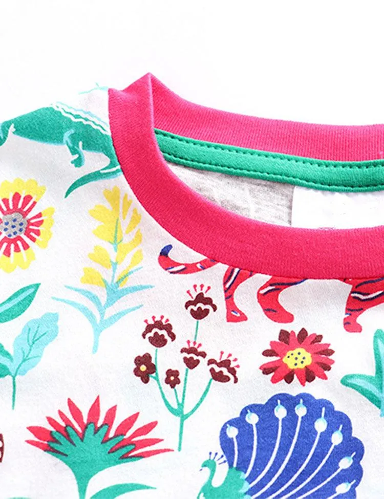 Animal and Plant Printed Dress - Image 3