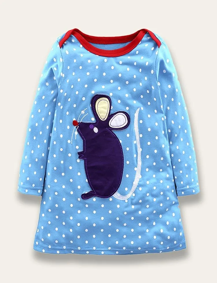 Animal Appliqué Stripe Dress - Image 5
