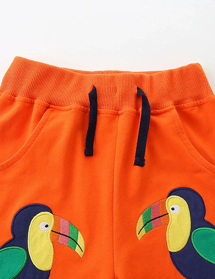 Animal Embroidered Cotton Shorts - Image 3
