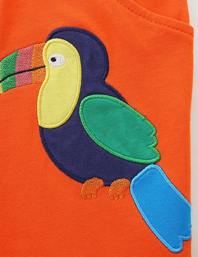 Animal Embroidered Cotton Shorts - Image 4