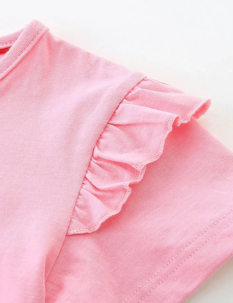 Baby Elephant Embroidery Short Sleeve T-Shirt and Shorts Set - Image 3