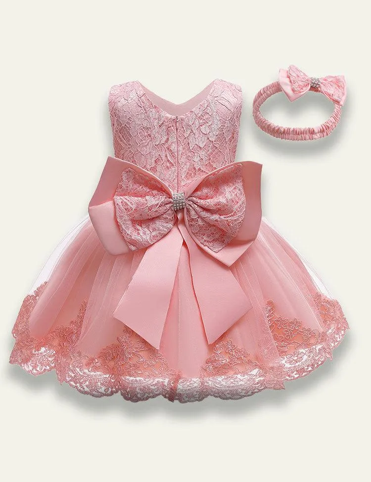 Bow Lace Party Dress - Image 2