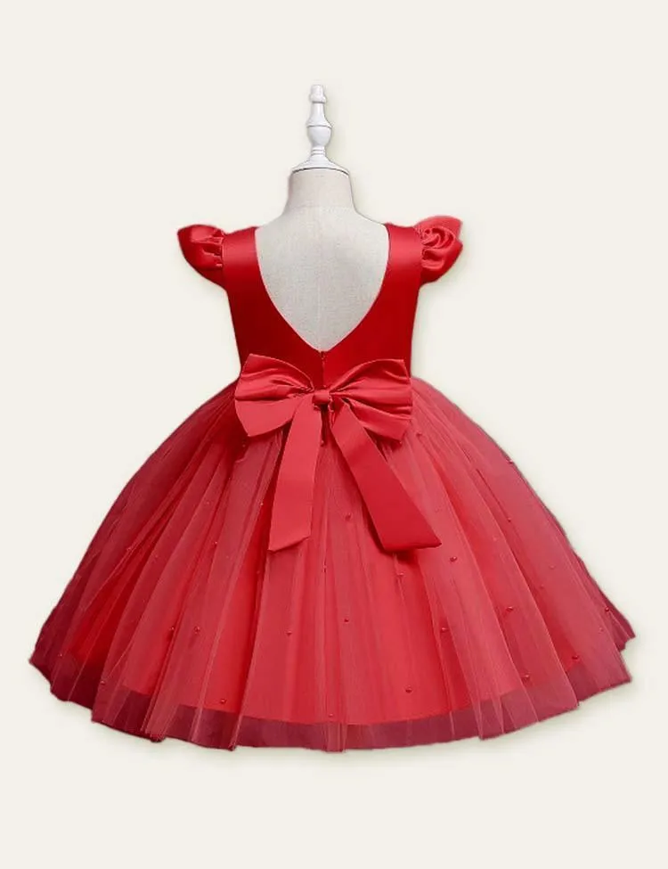 Bow Mesh Party Dress - Image 7