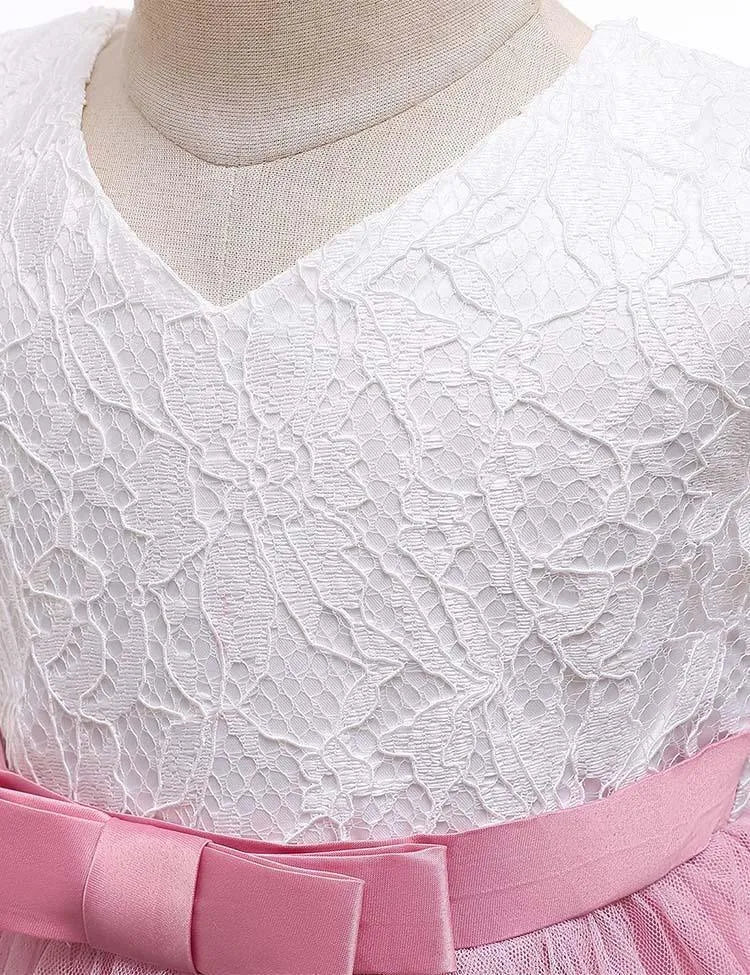 Bow Mesh Sleeveless Party Dress - Image 3