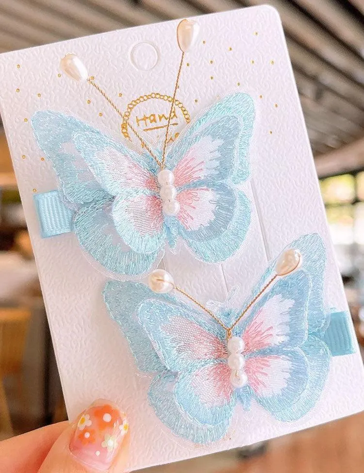 Butterfly Embroidered Hairpins - Image 3