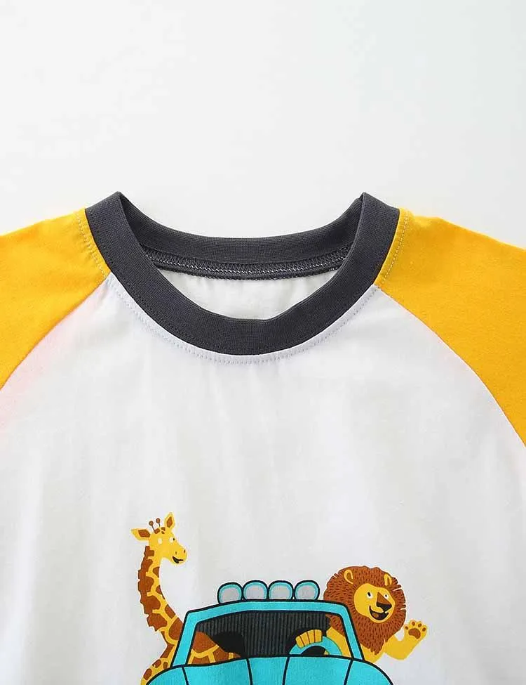 Cartoon Animal Driving Printed Suit - Image 3