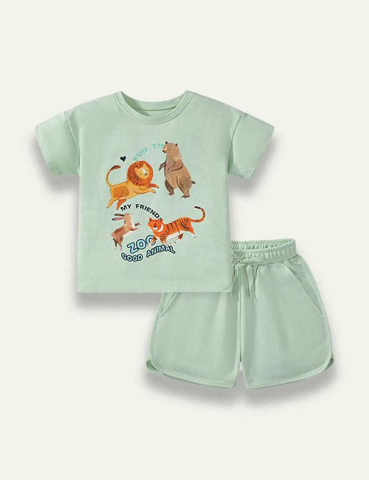 Cartoon Animals Printed Set