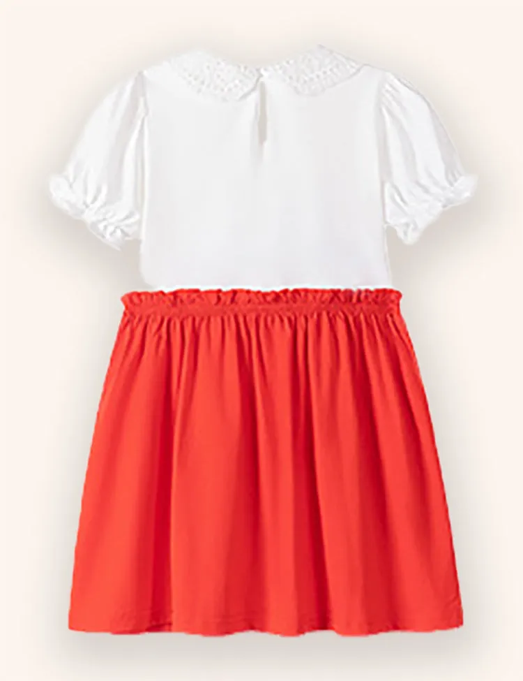 Cartoon Bunny Qpplique Dress - Image 2