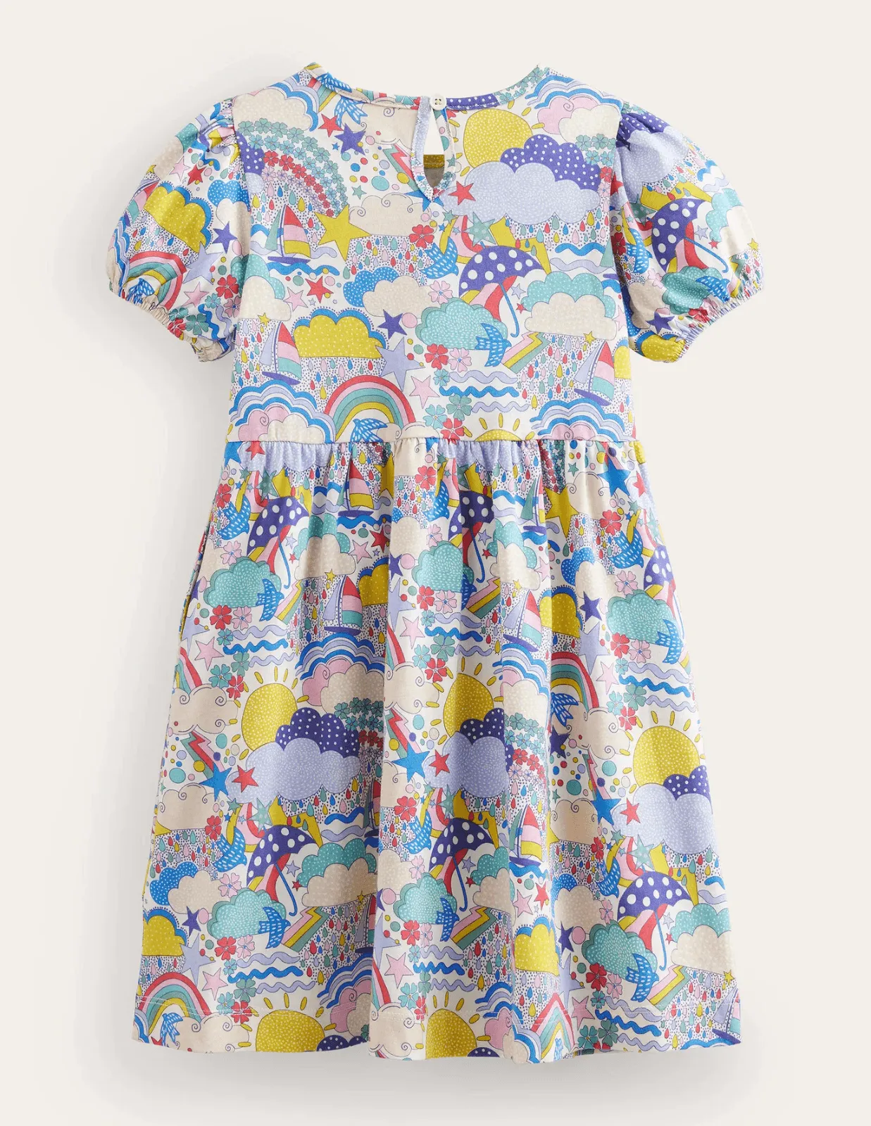 Cartoon Clouds Printed Dress - Image 2