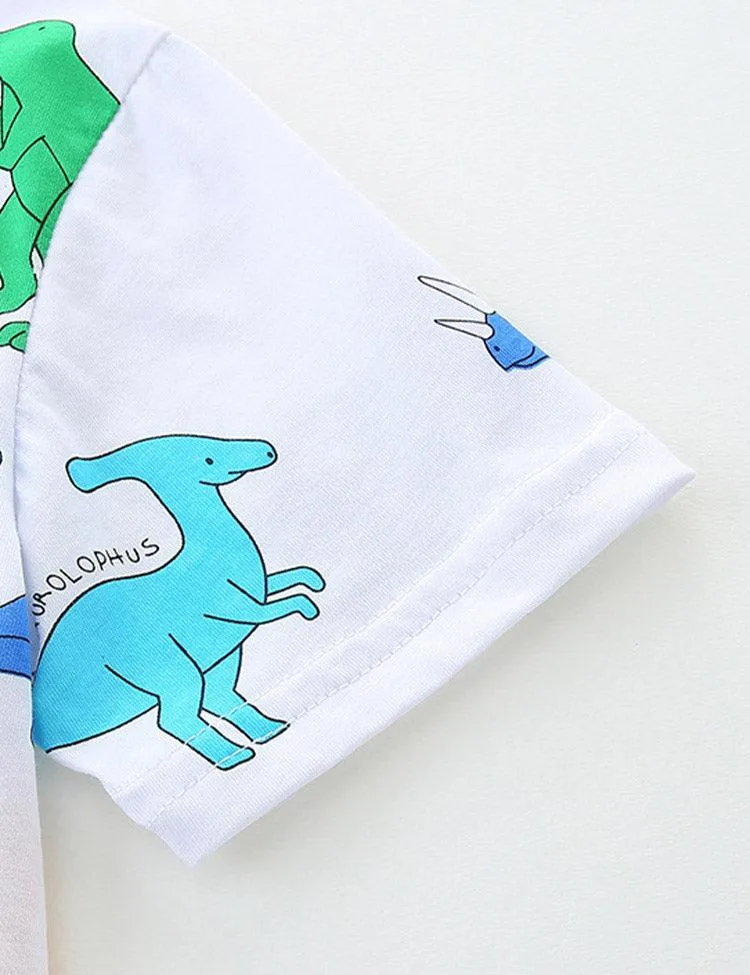 Cartoon Dinosaur Printed T-Shirt - Image 3