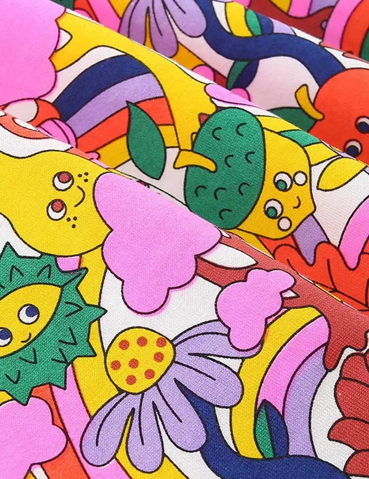 Cartoon Fruit Rainbow Printed Dress - Image 3