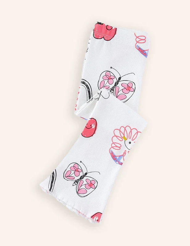 Cartoon Pattern Print Leggings - Image 2