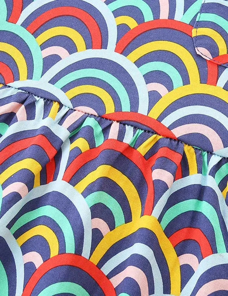 Cartoon Rainbow Printed Dress - Image 3