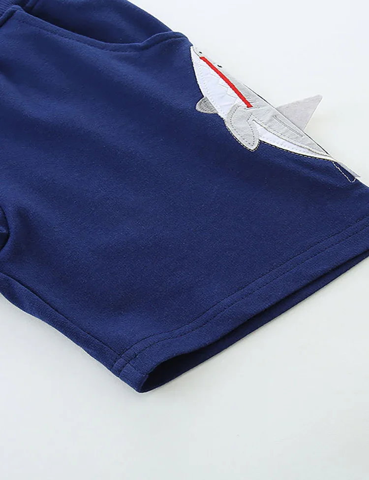 Cartoon Shark Applique Shorts - Image 3