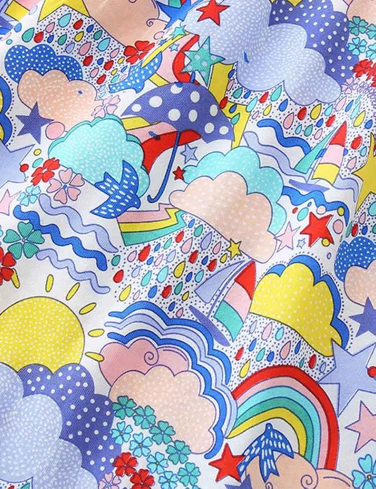 Cartoon Weather Print Dress - Image 2