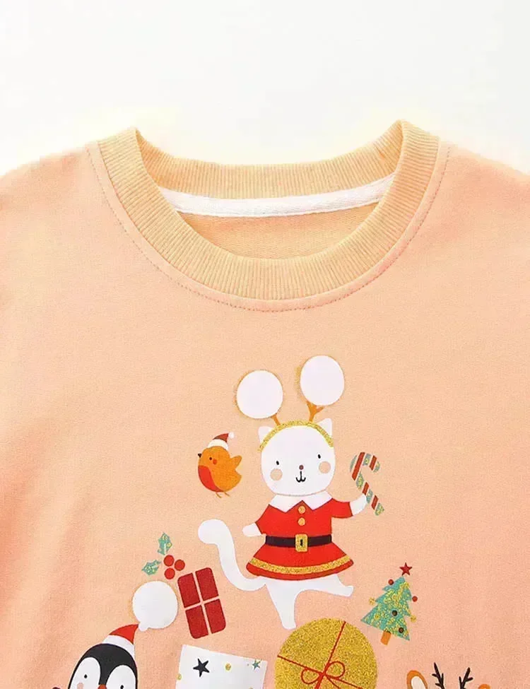 Christmas Animal Printed Sweatshirt - Image 2