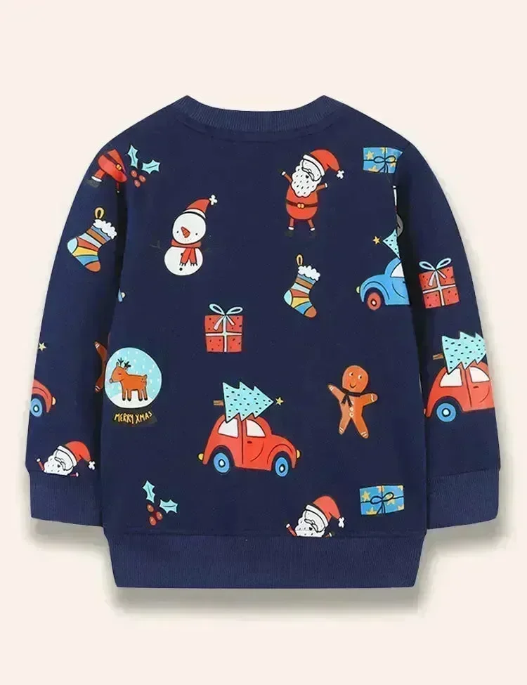 Christmas Cartoon Printed Sweatshirt - Image 5