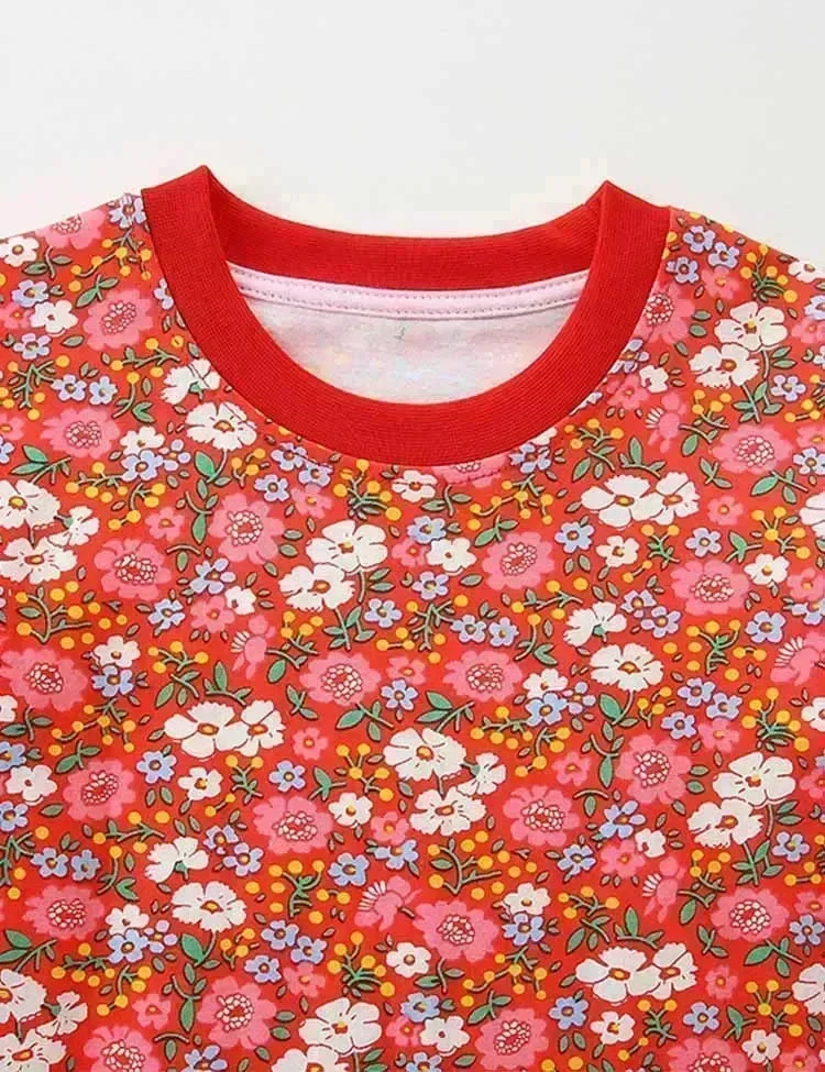 Christmas Santa Claus Appliqué Floral Dress - Image 4