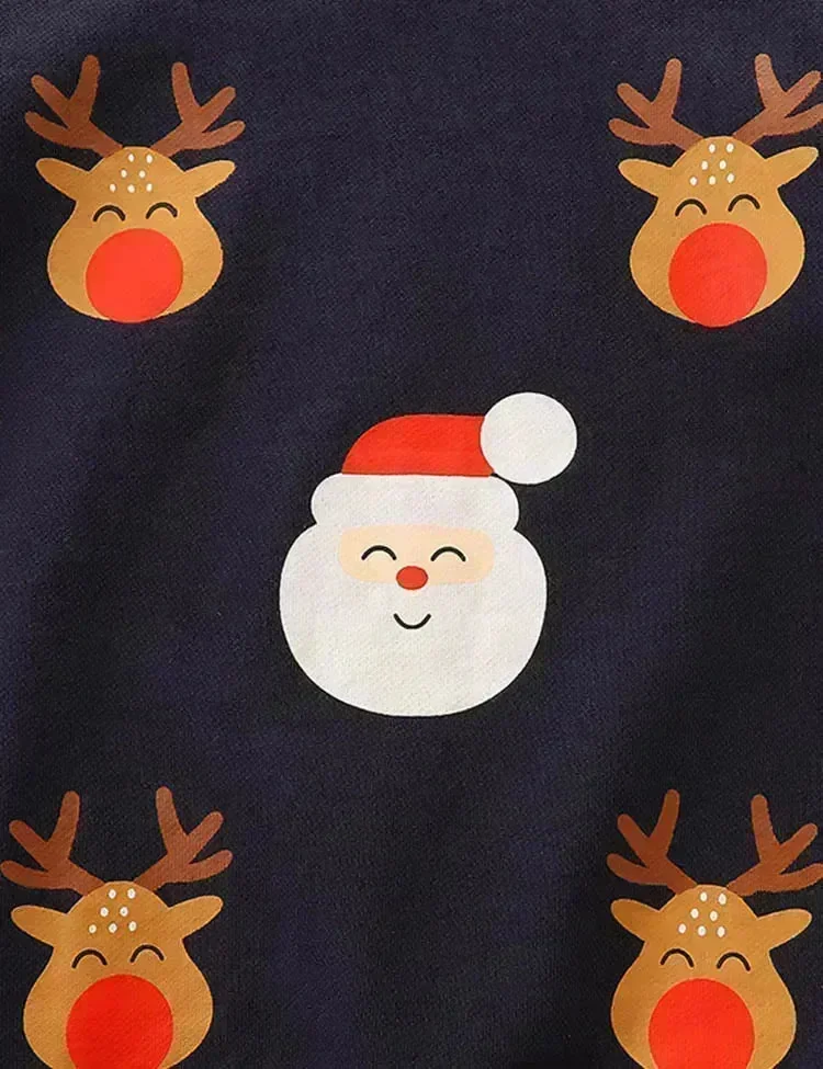 Christmas Santa Claus&Reindeer Printed Sweatshirt - Image 4