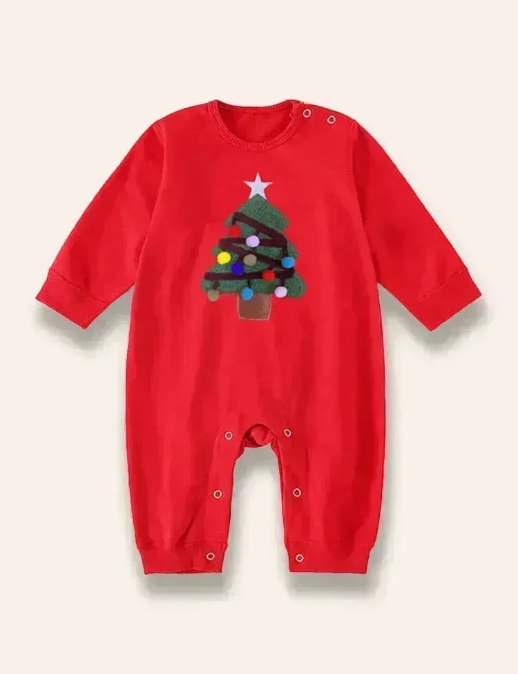 Christmas Tree Appliqué Family Matching Sweatshirt - Image 2