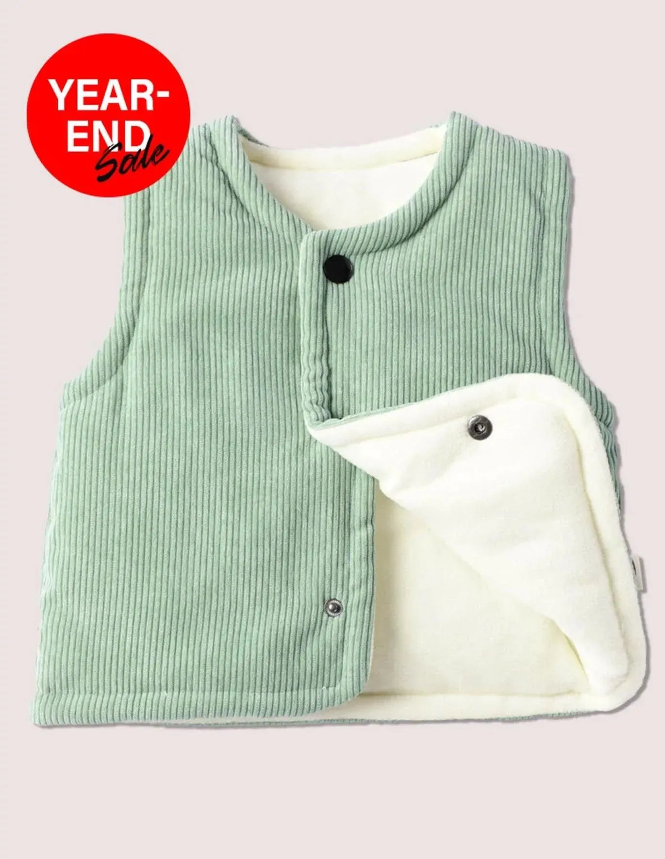 Cord Plus Fleece Vest - Image 4