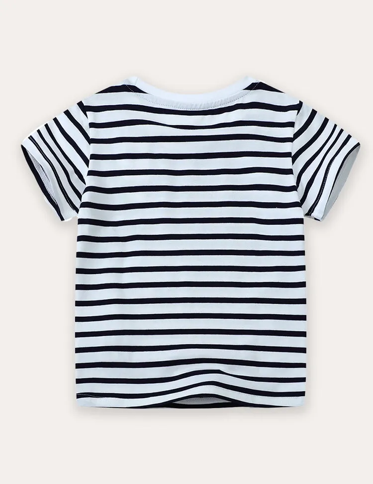 Crab Print Short-sleeved T-shirt - Image 2