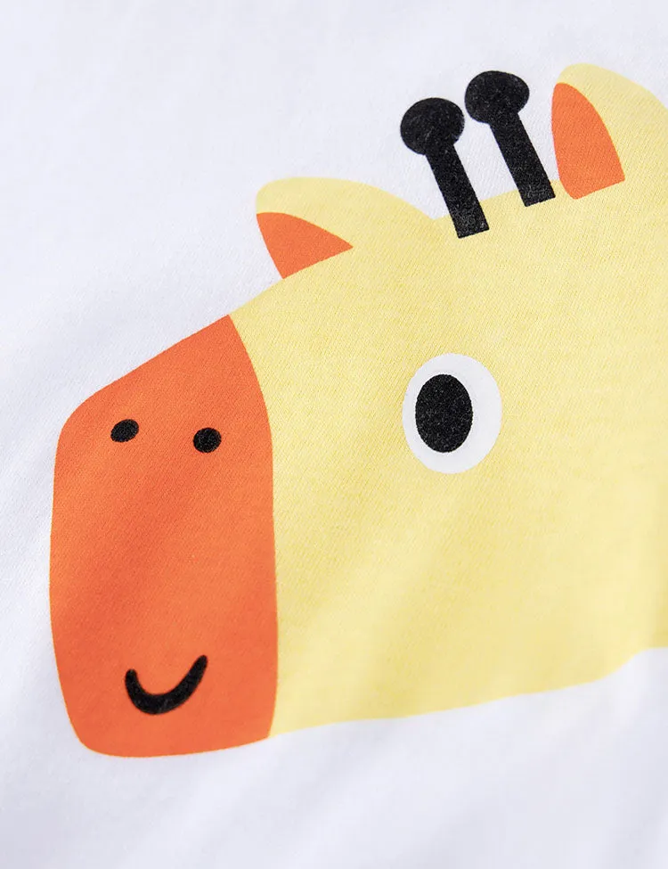 Crocodile&Giraffe Colorblocked T-Shirt - Image 2