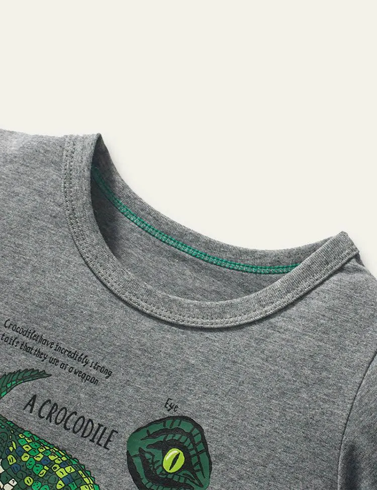 Crocodile Print Short Sleeve T-shirt - Image 3