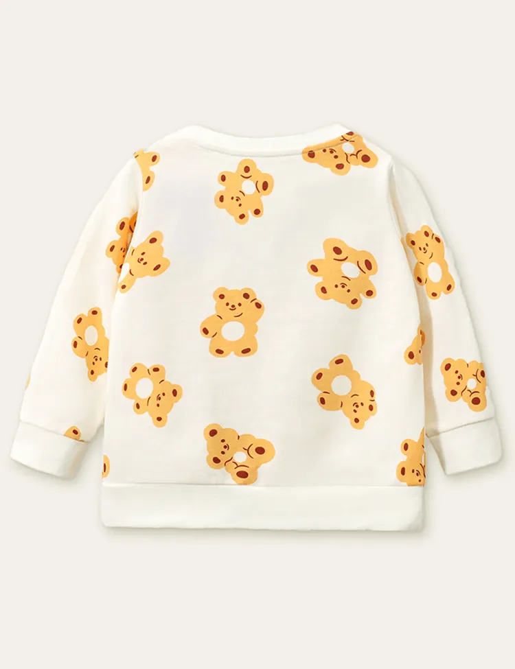 Cute Bear Printed Sweatshirt - Image 2