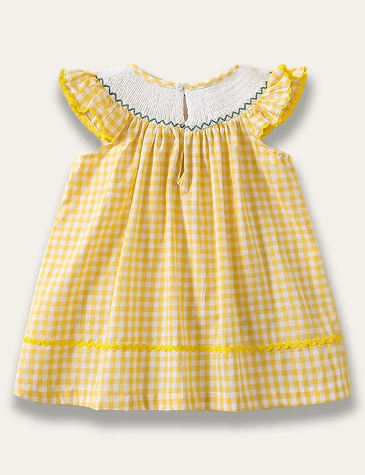 Cute Chick Embroidered Flying Sleeve Dress - Image 3