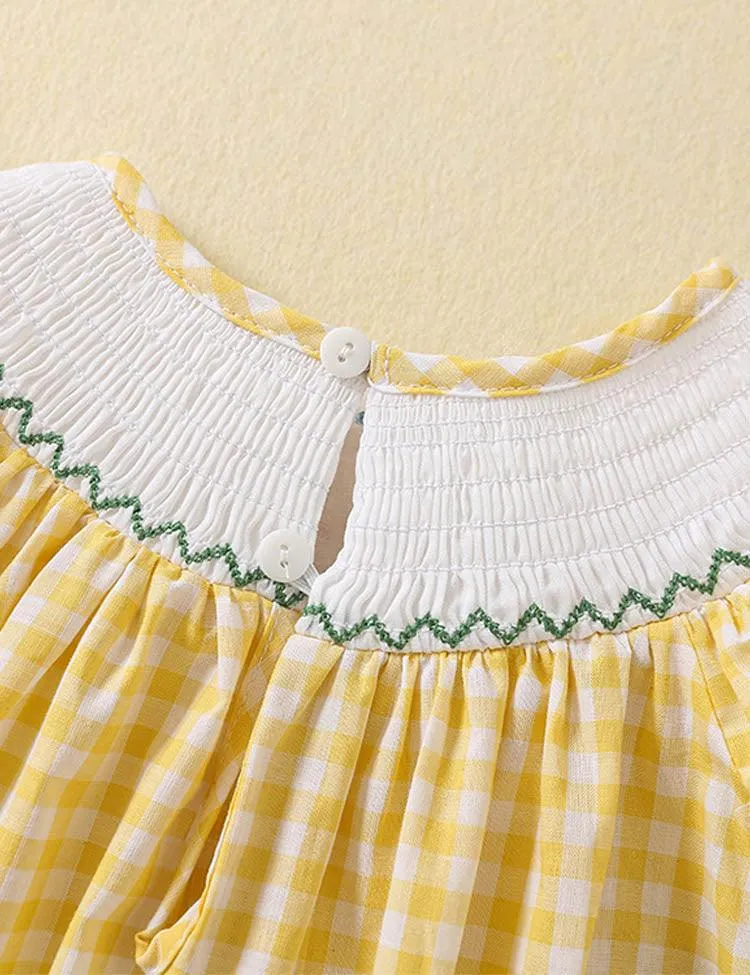 Cute Chick Embroidered Flying Sleeve Dress - Image 4