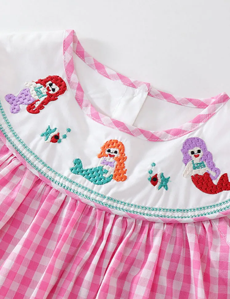Cute Mermaid Embroidered Dress - Image 3