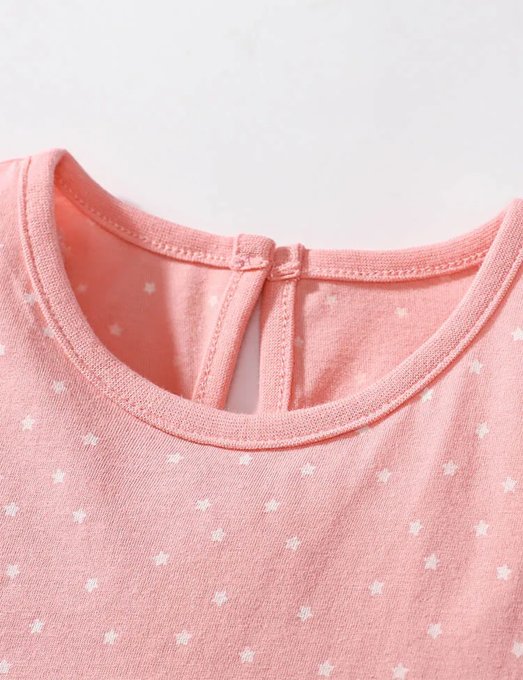 Cute Mouse Dot Appliqué Cotton Dress - Image 3