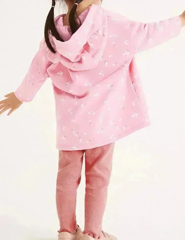 Cute Puppy Appliqué Hooded Long Sleeve T-Shirt Set - Image 2