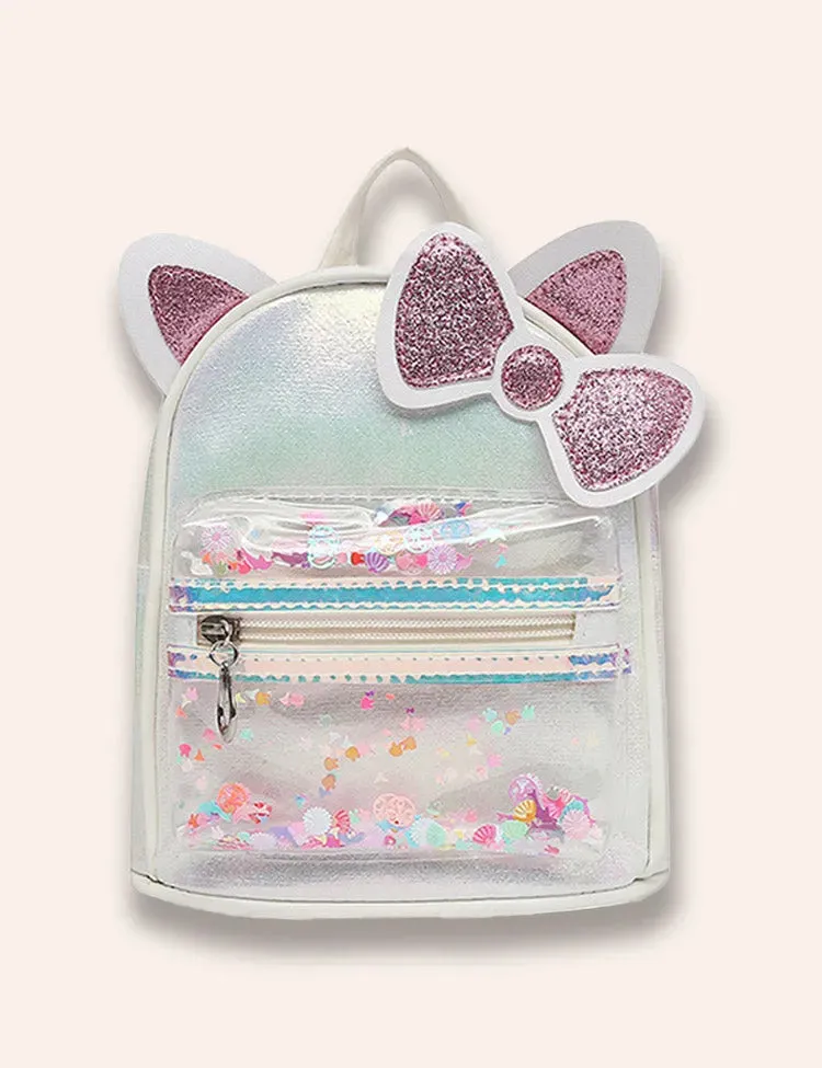 Cute Shining Sequined Cat Ear Backpack - Image 4