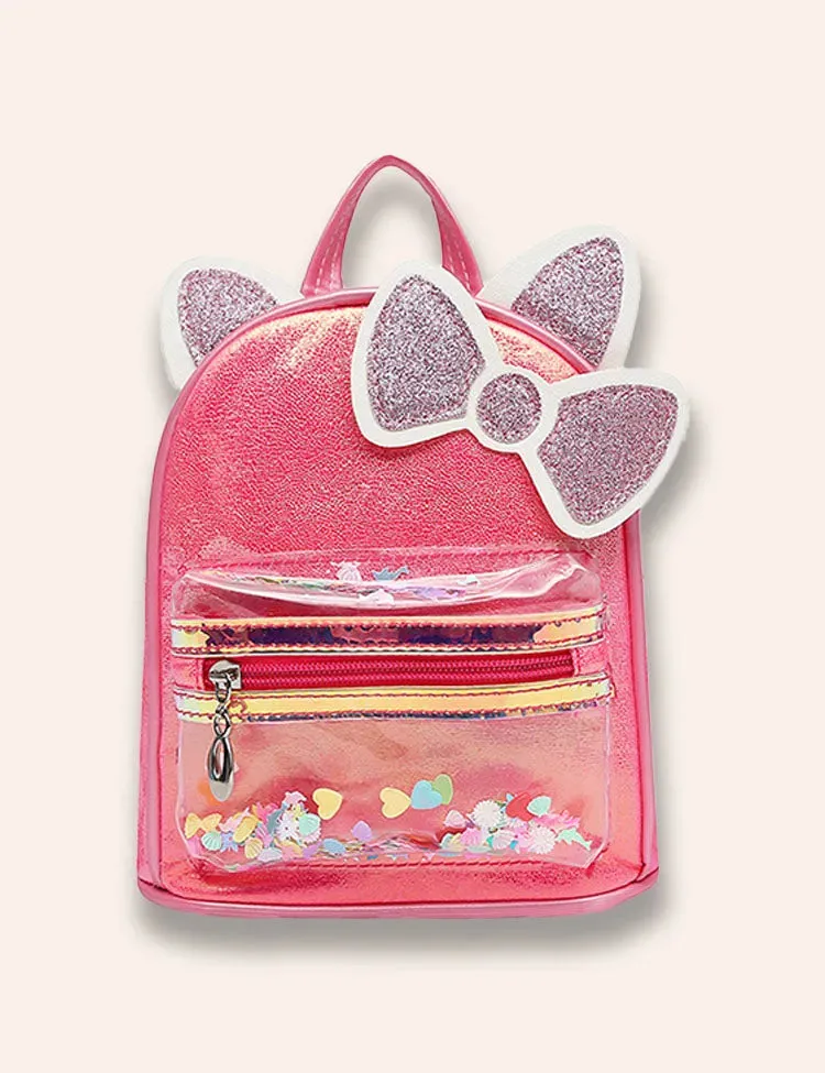 Cute Shining Sequined Cat Ear Backpack - Image 6