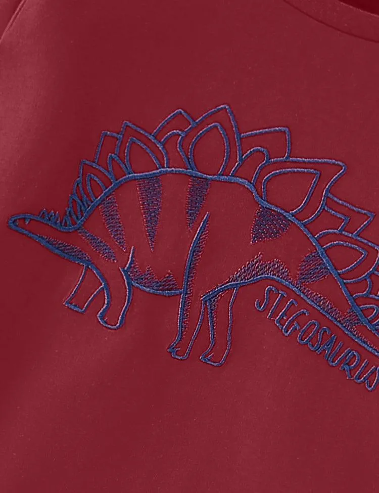 Dinosaur Embroidered Long Sleeve T-shirt - Image 2
