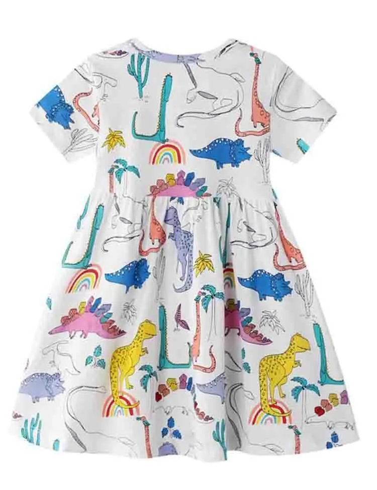 Dinosaur Full Print Dress - Image 4