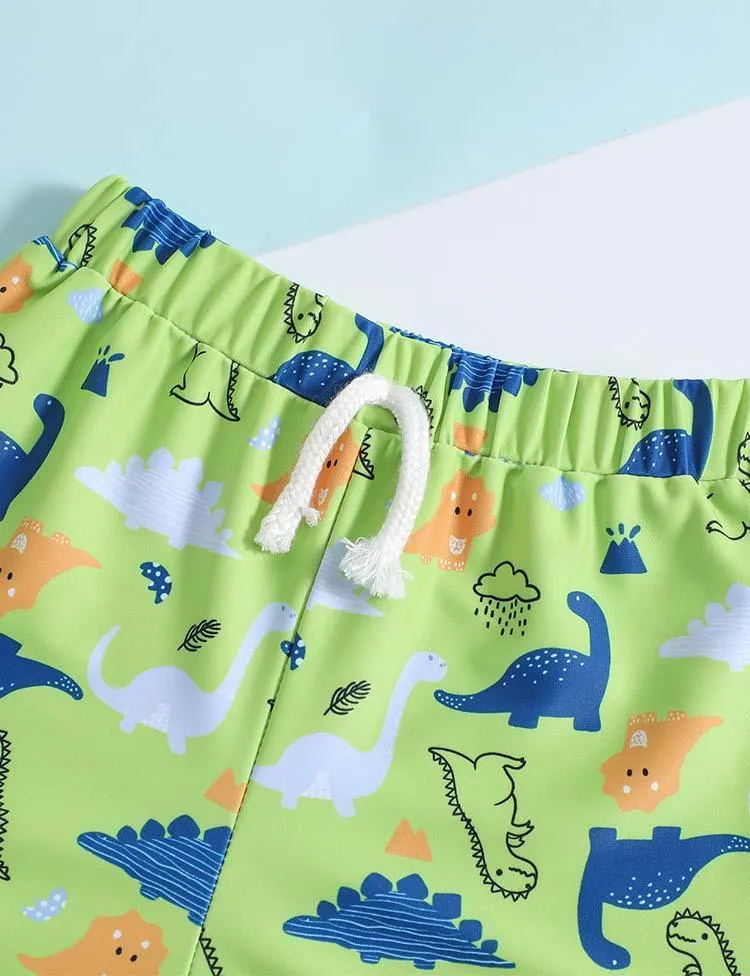 Dinosaur Full Printed Swimming Shorts - Image 4