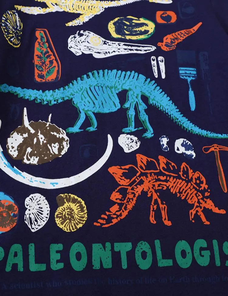 Dinosaur Paleontologist Printed Sweatshirt - Image 3