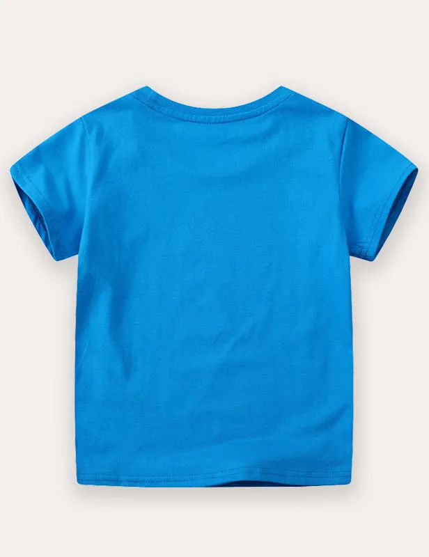 Dinosaur Print Short-sleeved T-shirt - Image 2