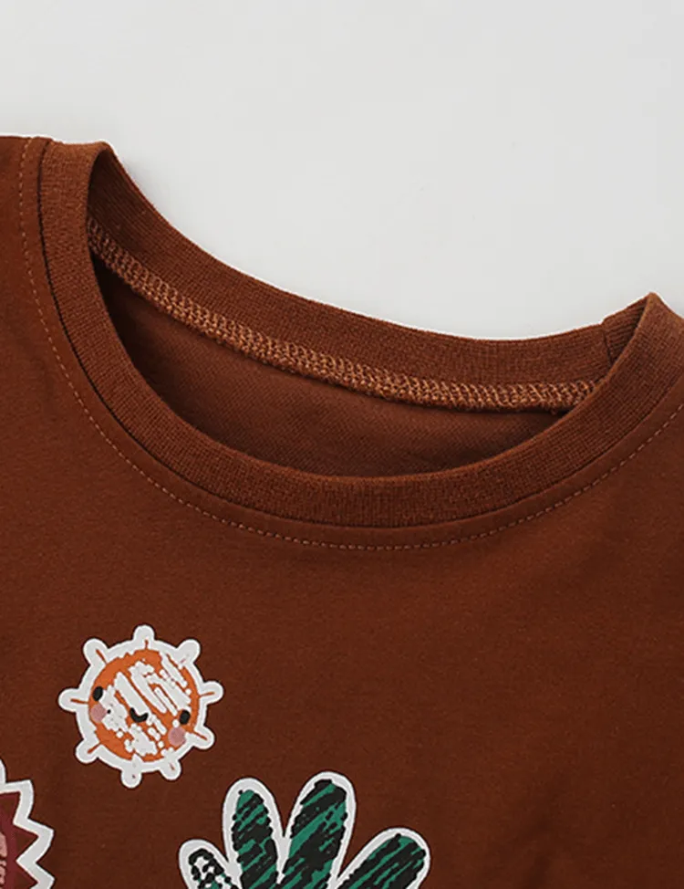 Dinosaur Printed Long-Sleeved T-shirt - Image 4