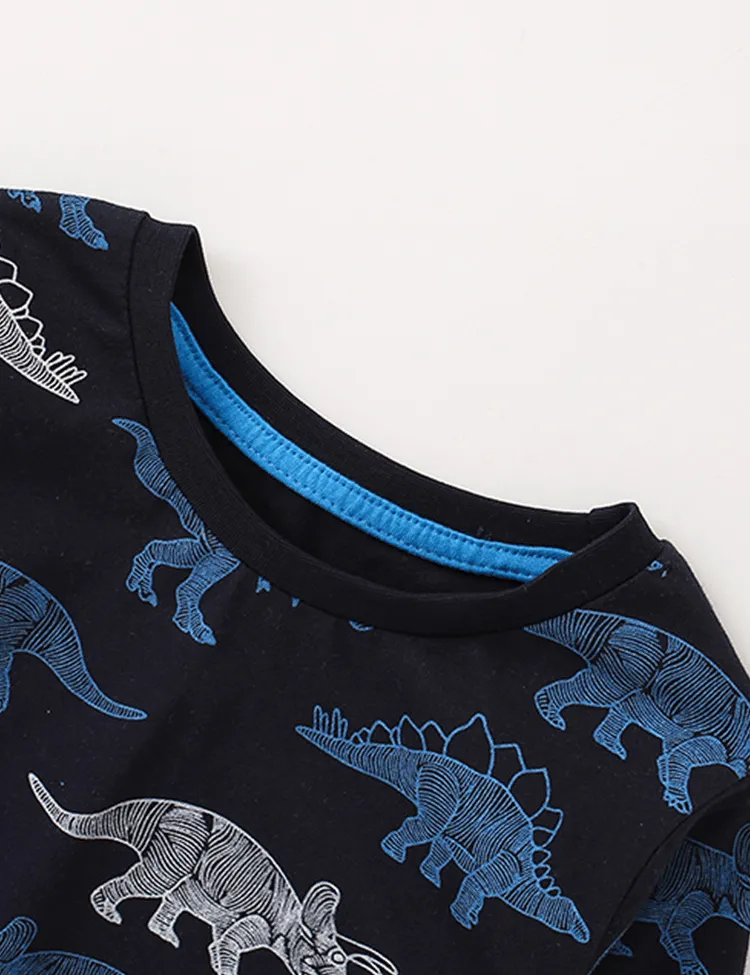 Dinosaur Printed Long-Sleeved T-shirt - Image 3