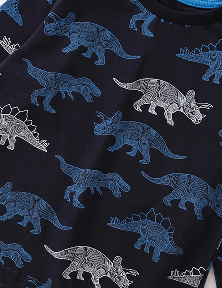 Dinosaur Printed Long-Sleeved T-shirt - Image 5