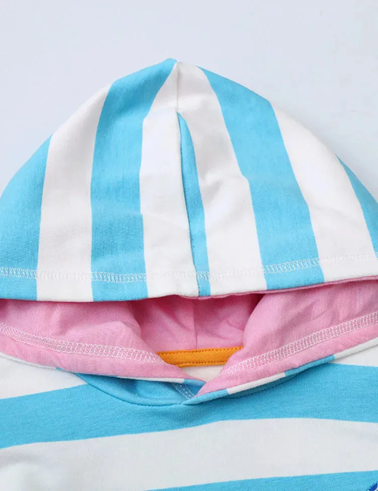 Dolphin Appliqué Hooded Sweatshirt Dress - Image 3