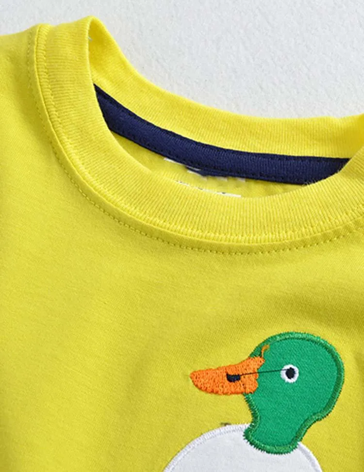 Duck Appliqué Pocket Long Sleeve T-shirt - Image 4