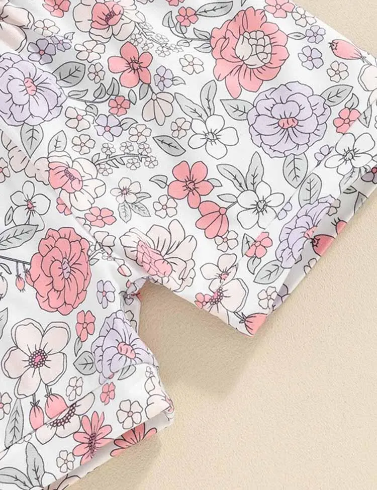 Easter Bunny Printed T-Shirt+Floral Shorts - Image 2