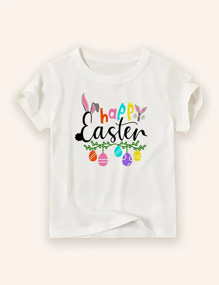 Easter Cartoon Printed T-Shirt - Image 3