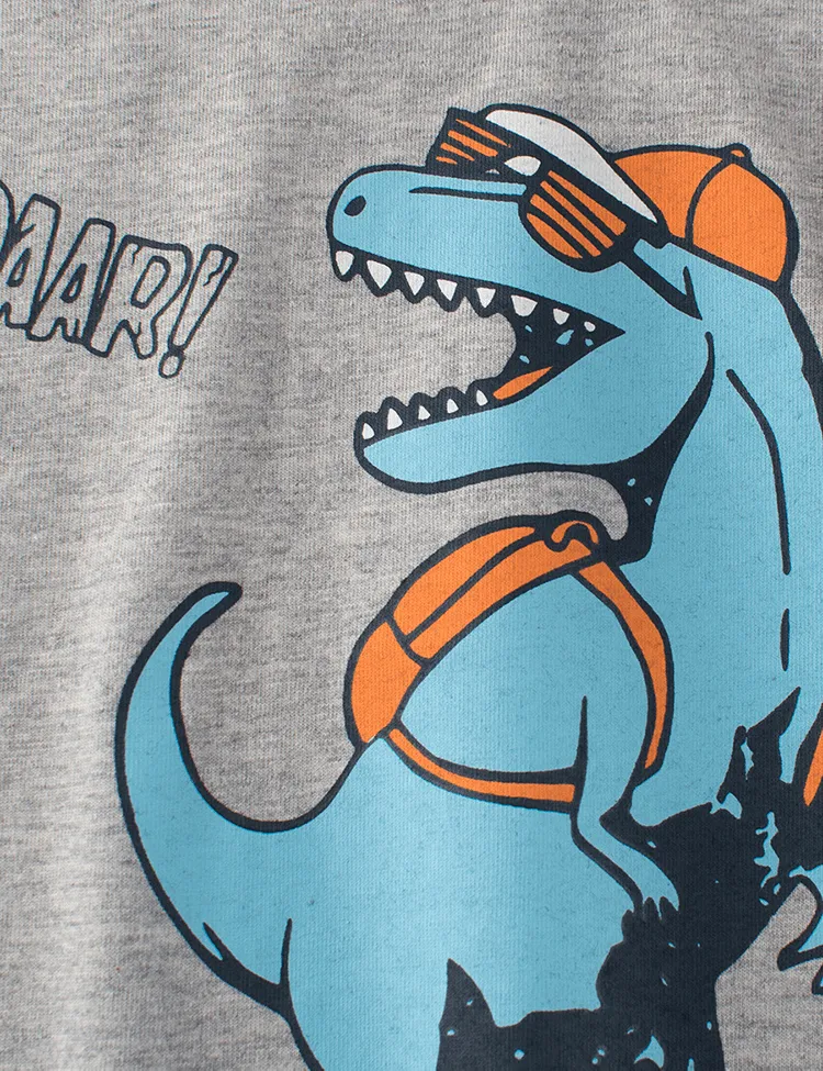 Escape Dinosaur Printed Long-Sleeved T-shirt - Image 2